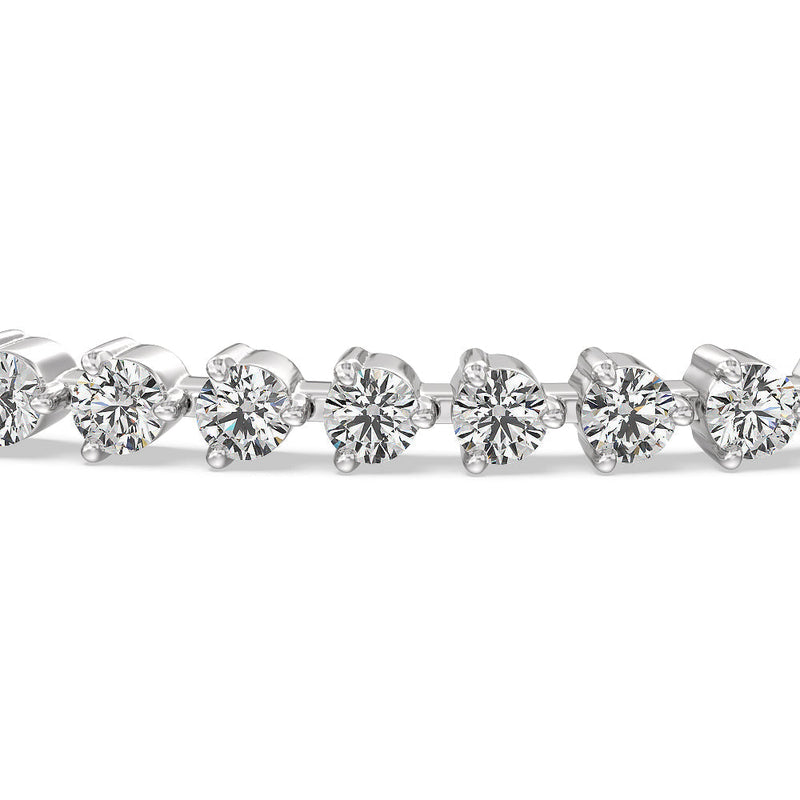 Three Prong Lab Diamond Tennis Bracelet