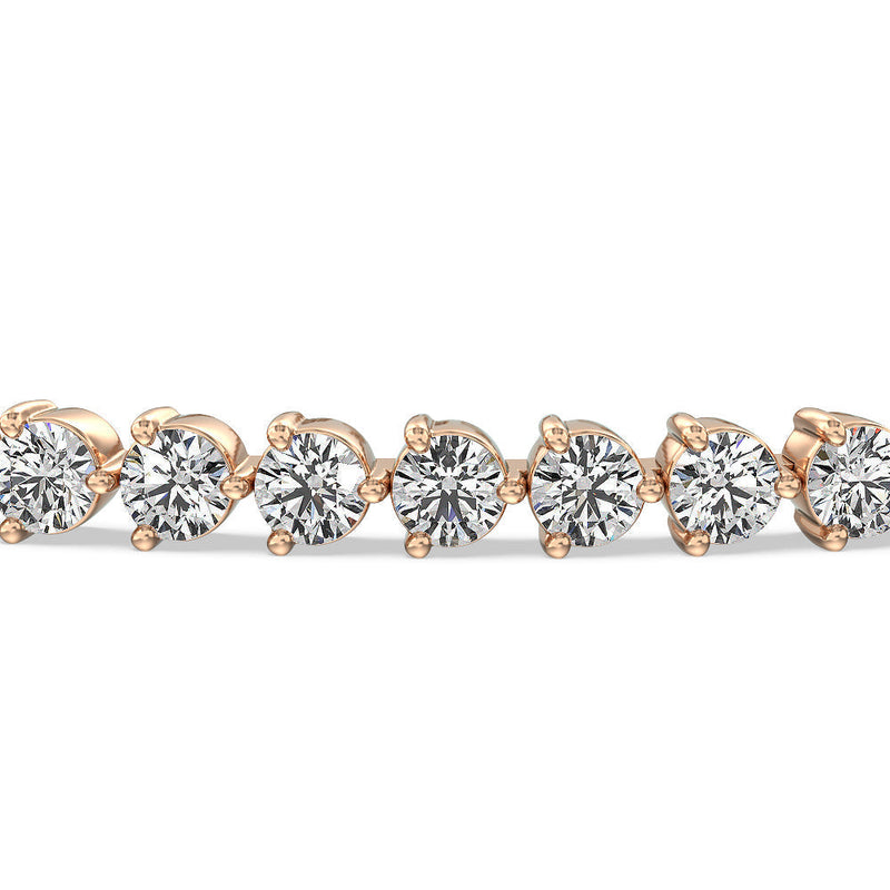 Three Prong Lab Diamond Tennis Bracelet