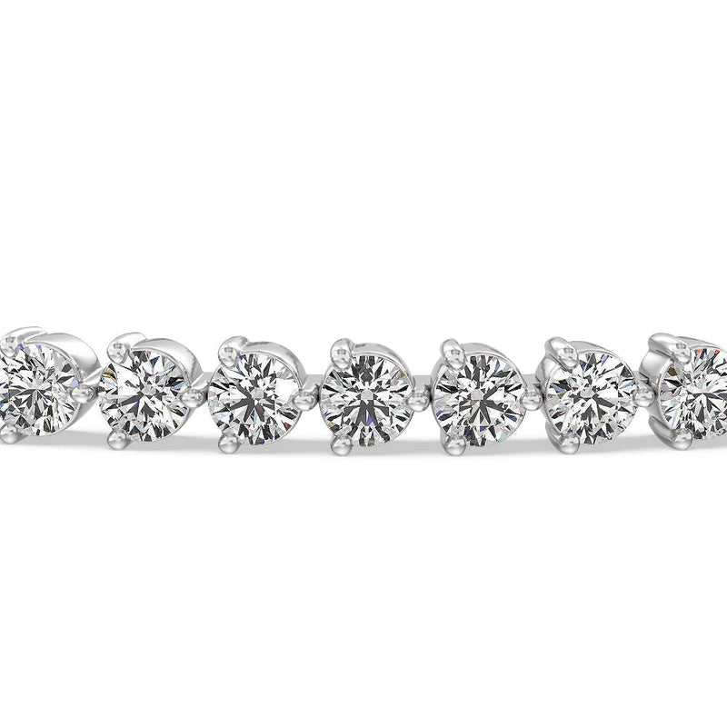 Three Prong Lab Diamond Tennis Bracelet