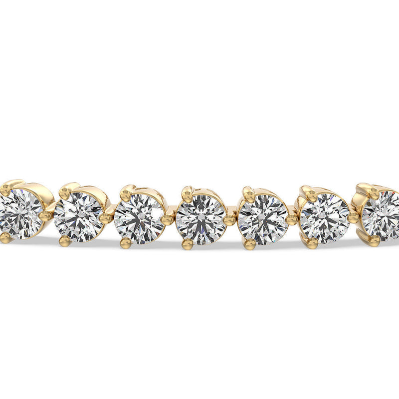 Three Prong Lab Diamond Tennis Bracelet