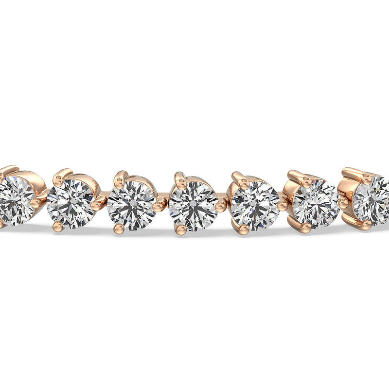 Three Prong Lab Diamond Tennis Bracelet