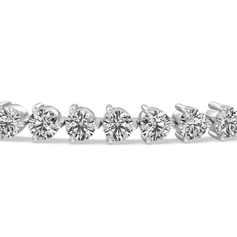 Three Prong Lab Diamond Tennis Bracelet