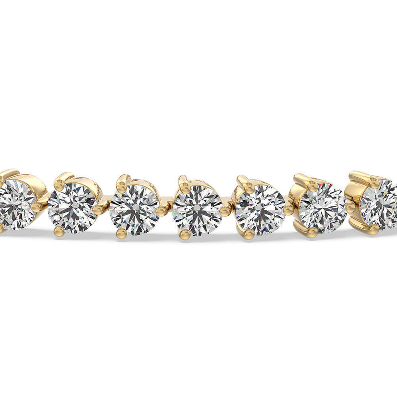 Three Prong Lab Diamond Tennis Bracelet