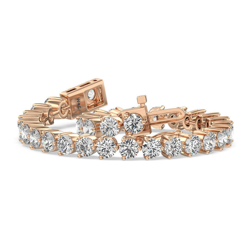 Three Prong Lab Diamond Tennis Bracelet