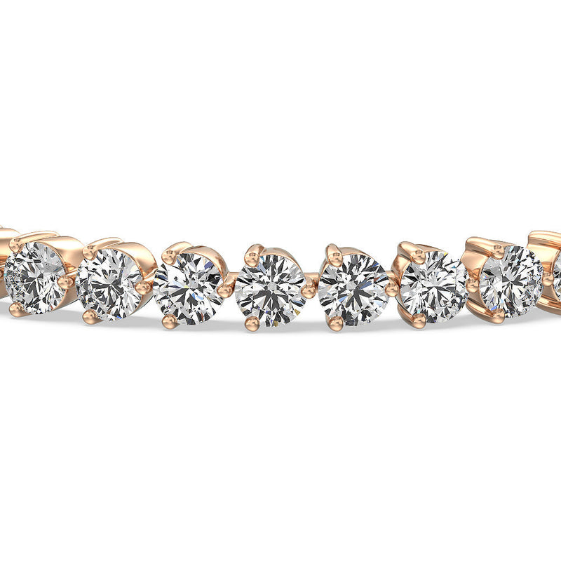 Three Prong Lab Diamond Tennis Bracelet