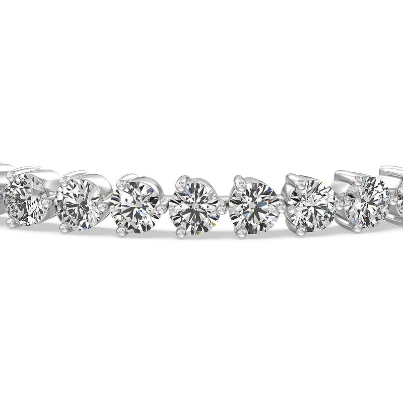 Three Prong Lab Diamond Tennis Bracelet