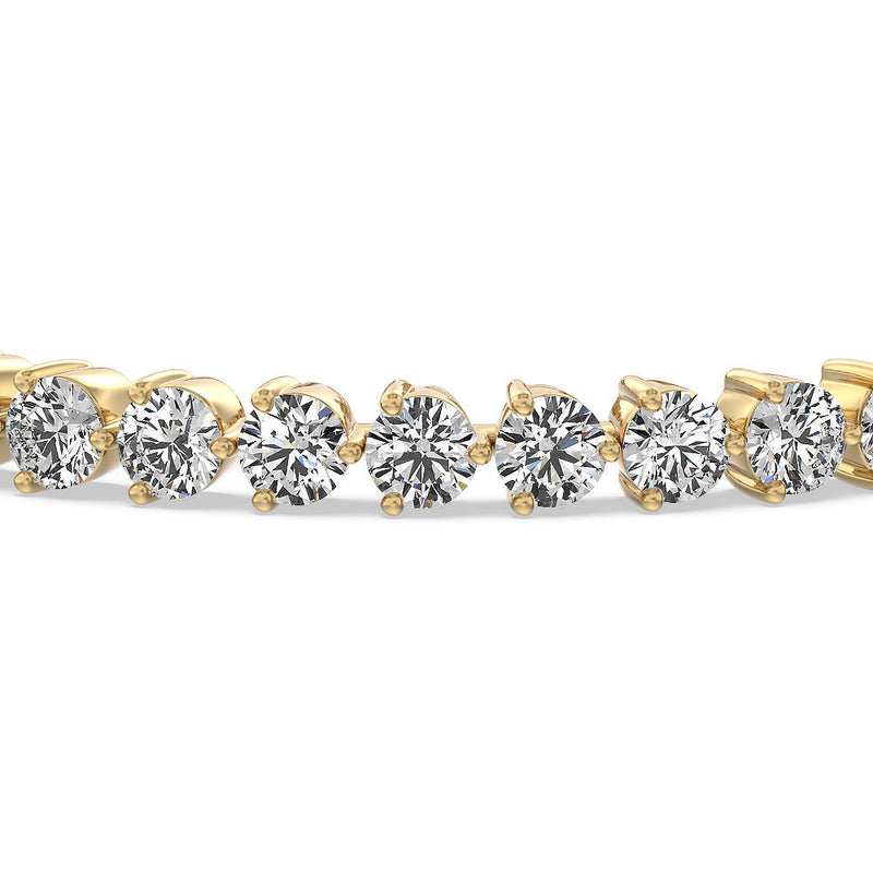 Three Prong Lab Diamond Tennis Bracelet