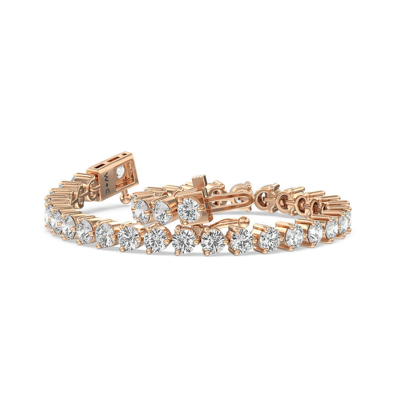 Three Prong Lab Diamond Tennis Bracelet