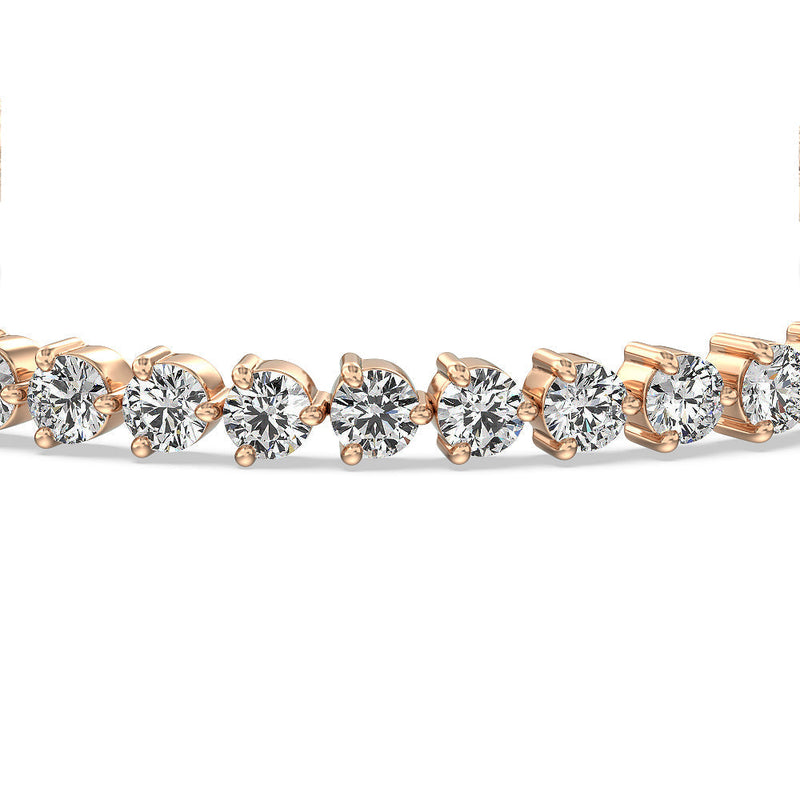 Three Prong Lab Diamond Tennis Bracelet