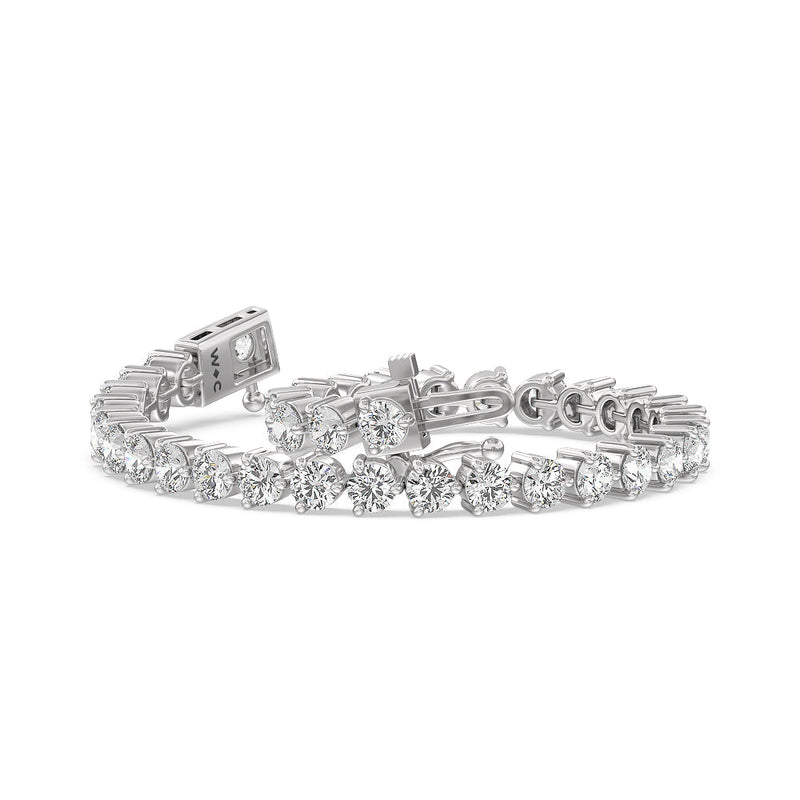 Three Prong Lab Diamond Tennis Bracelet