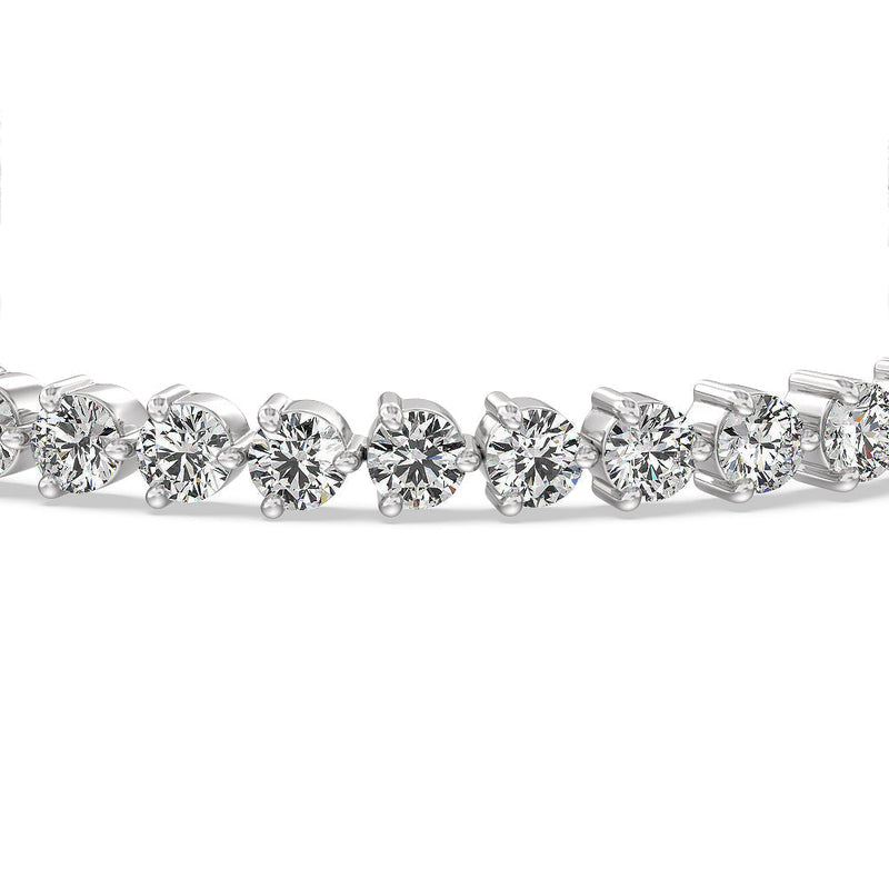 Three Prong Lab Diamond Tennis Bracelet