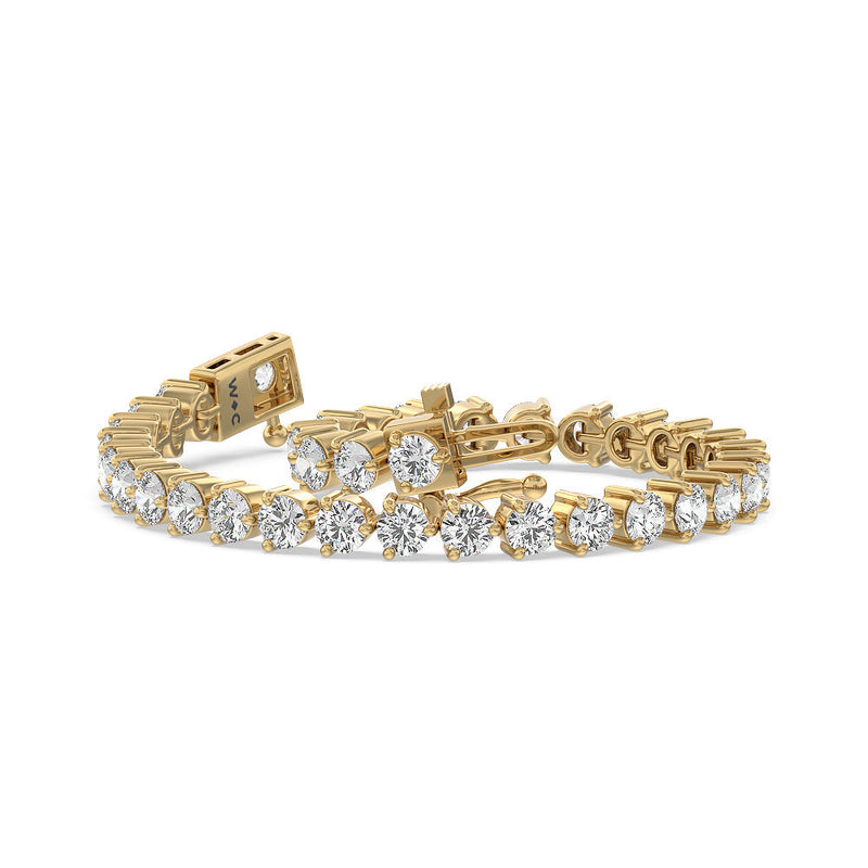 Three Prong Lab Diamond Tennis Bracelet