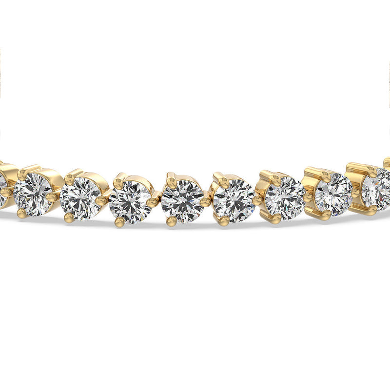 Three Prong Lab Diamond Tennis Bracelet