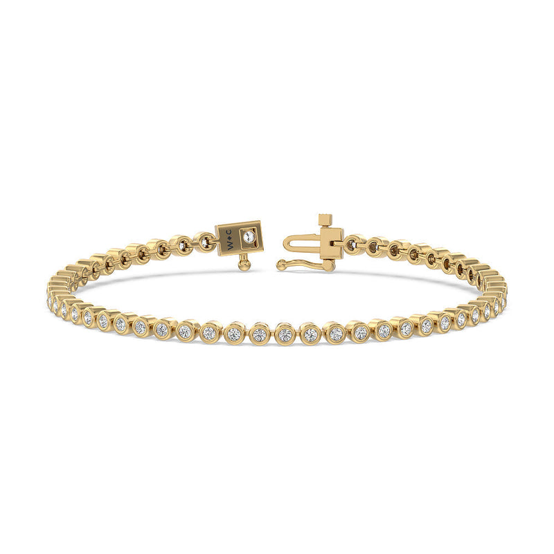 Bezel Lab Diamond Tennis Bracelet
