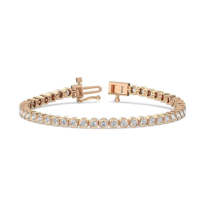 Bezel Lab Diamond Tennis Bracelet