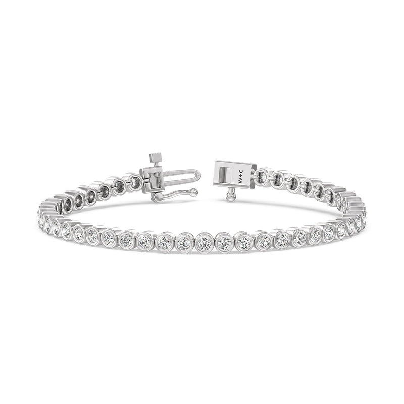 Bezel Lab Diamond Tennis Bracelet