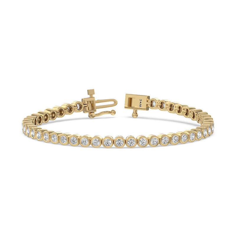 Bezel Lab Diamond Tennis Bracelet