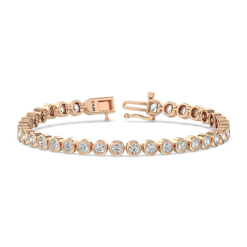 Bezel Lab Diamond Tennis Bracelet