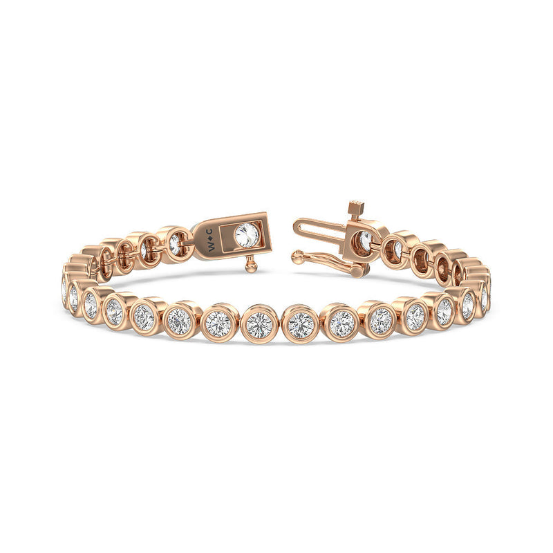 Bezel Lab Diamond Tennis Bracelet