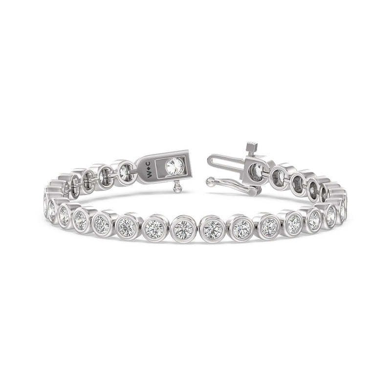 Bezel Lab Diamond Tennis Bracelet