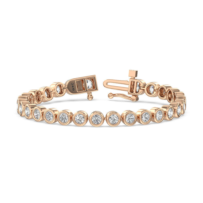 Bezel Lab Diamond Tennis Bracelet