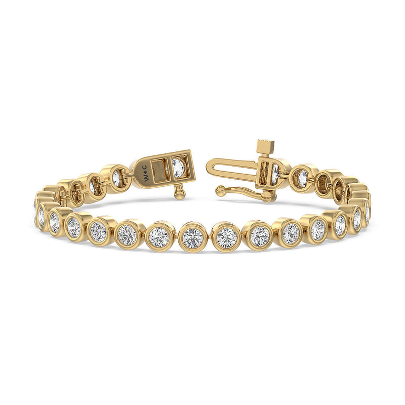 Bezel Lab Diamond Tennis Bracelet
