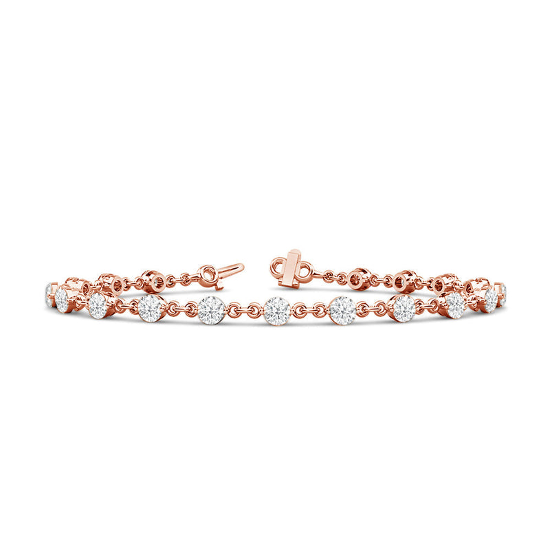 Lab Diamond Chain Link Bracelet