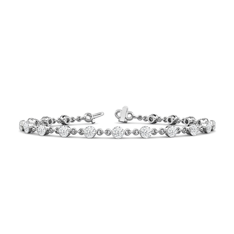 Lab Diamond Chain Link Bracelet
