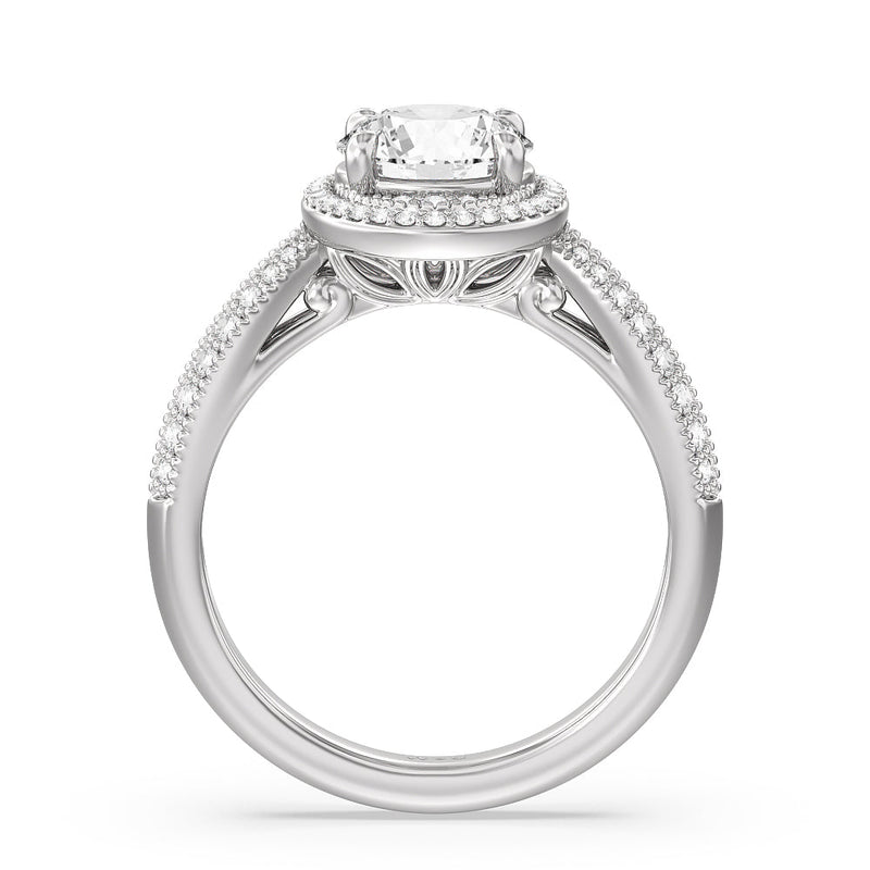 Vintage Oval Halo Engagement Ring (E+ VVS+)
