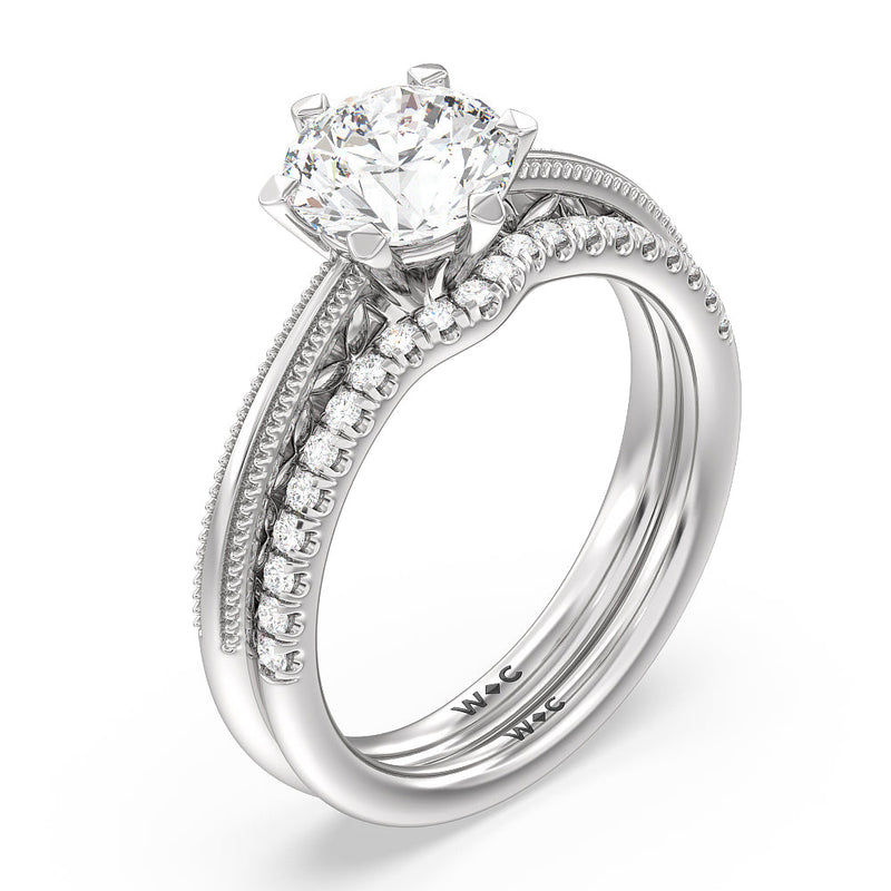 Milgrain Filigree Solitaire Engagement Ring