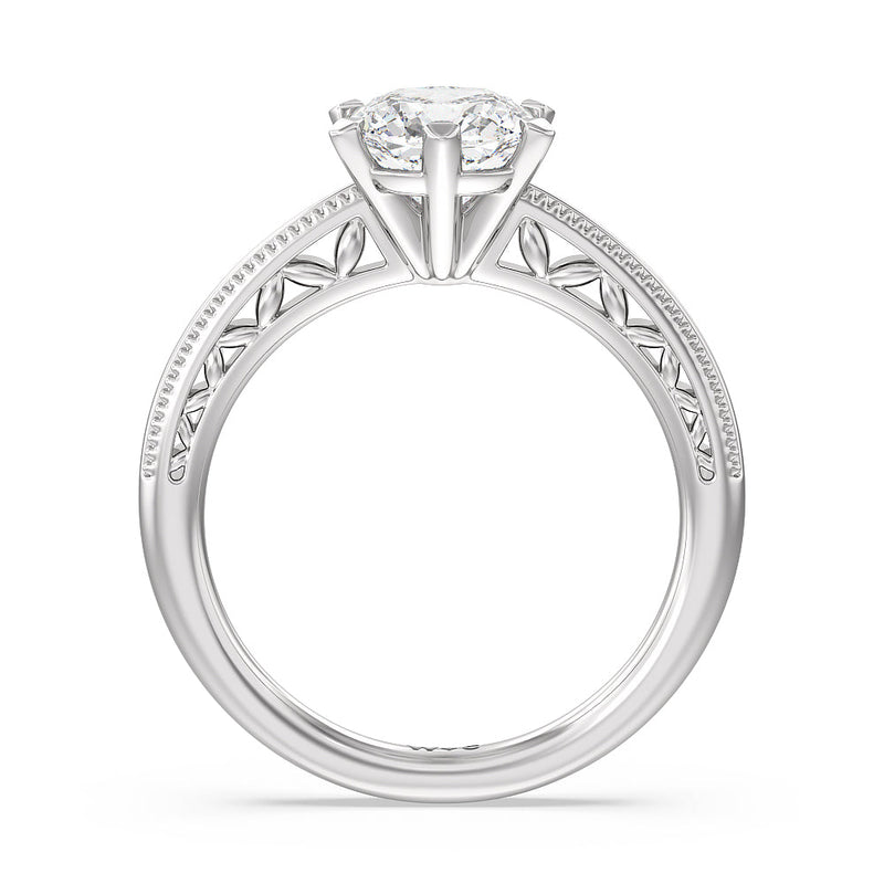 Milgrain Filigree Solitaire Engagement Ring