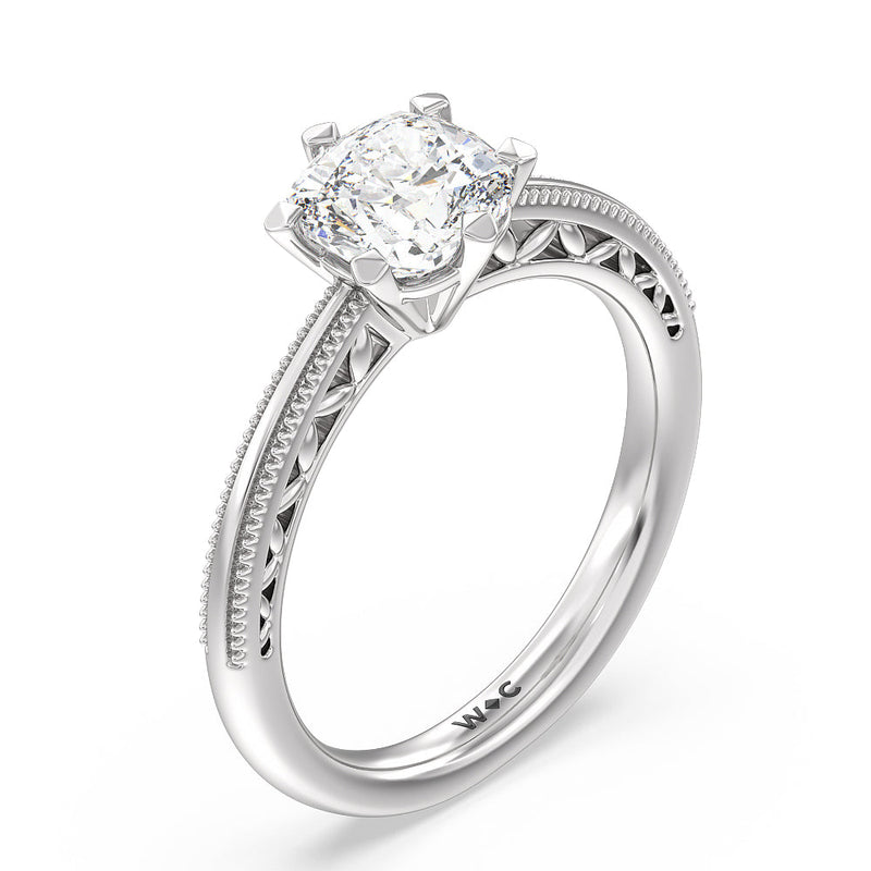 Milgrain Filigree Solitaire Engagement Ring