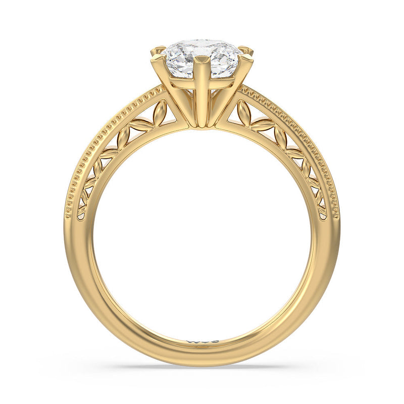 Milgrain Filigree Solitaire Engagement Ring