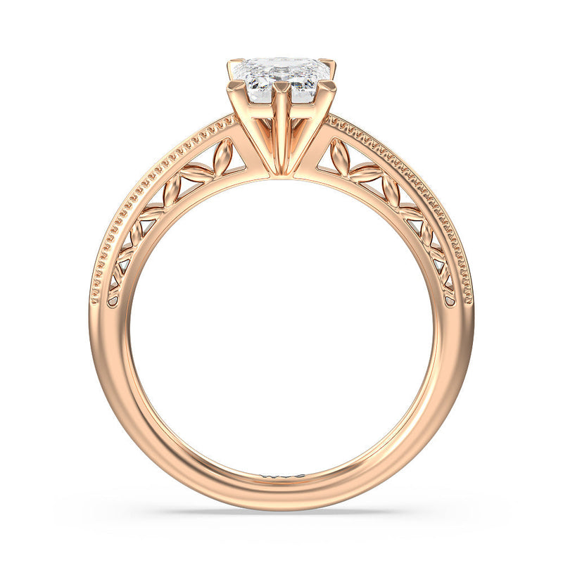 Milgrain Filigree Solitaire Engagement Ring