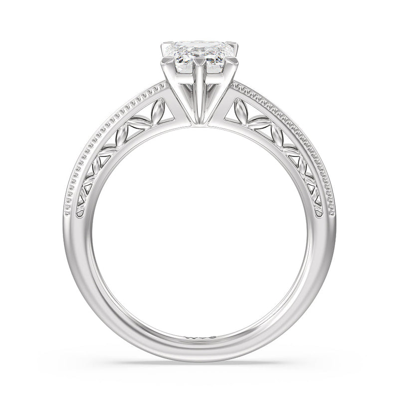 Milgrain Filigree Solitaire Engagement Ring