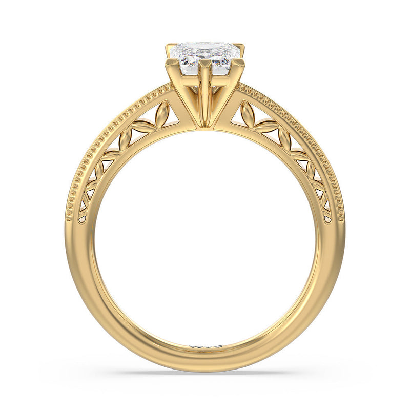 Milgrain Filigree Solitaire Engagement Ring