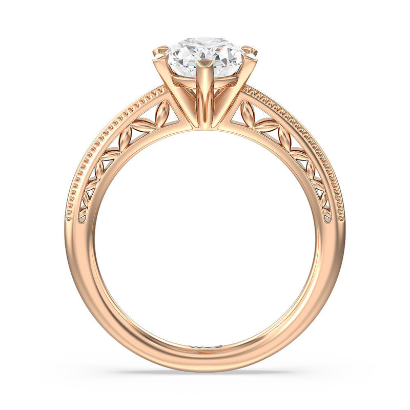 Milgrain Filigree Solitaire Engagement Ring