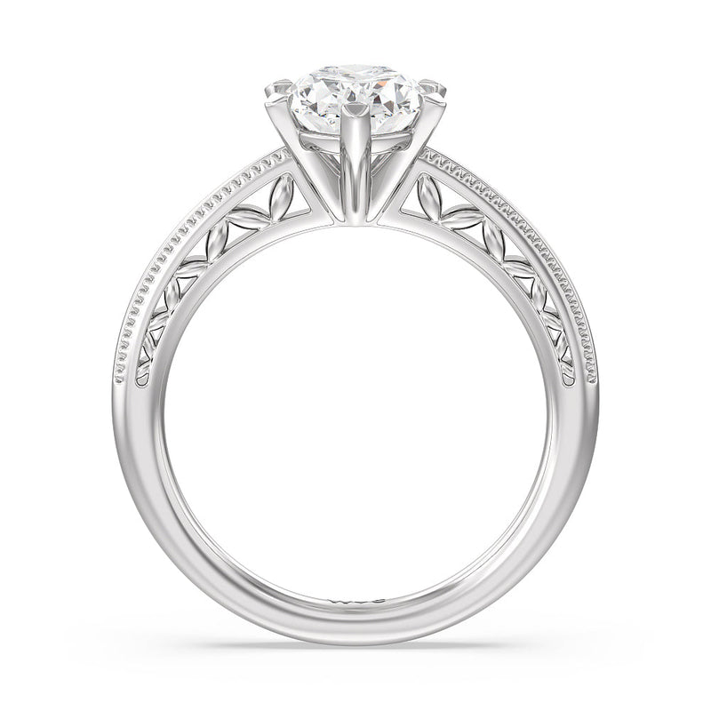 Milgrain Filigree Solitaire Engagement Ring