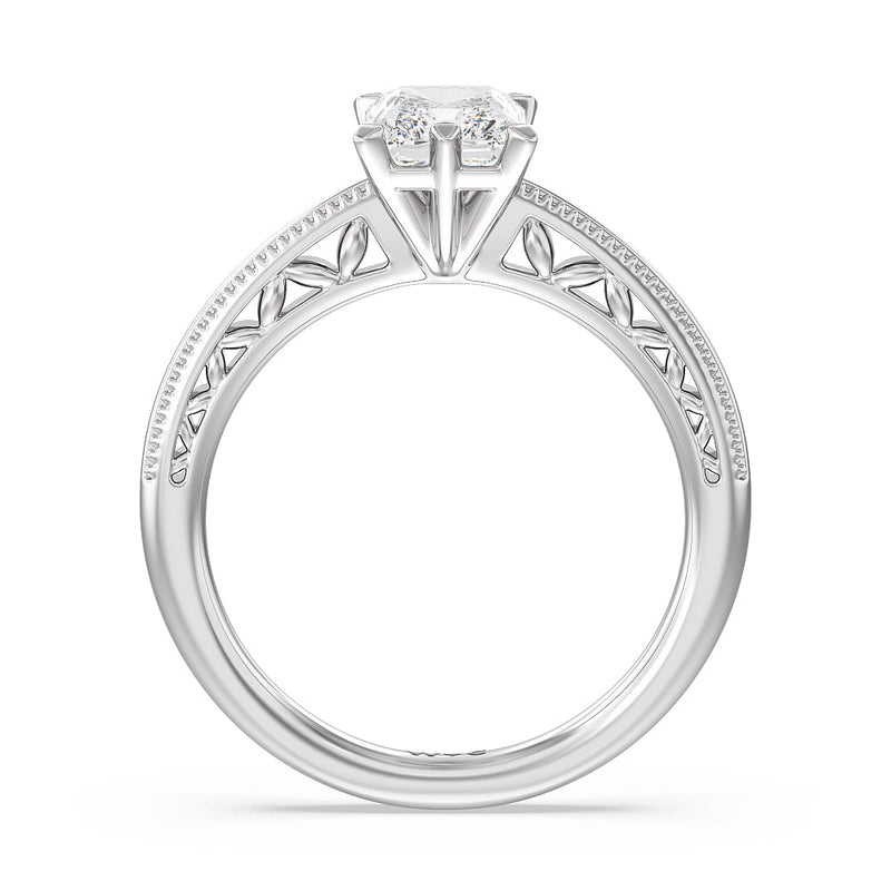 Milgrain Filigree Solitaire Engagement Ring