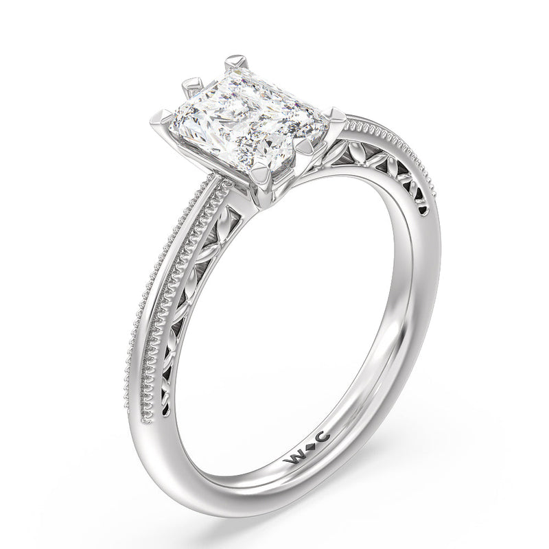 Milgrain Filigree Solitaire Engagement Ring