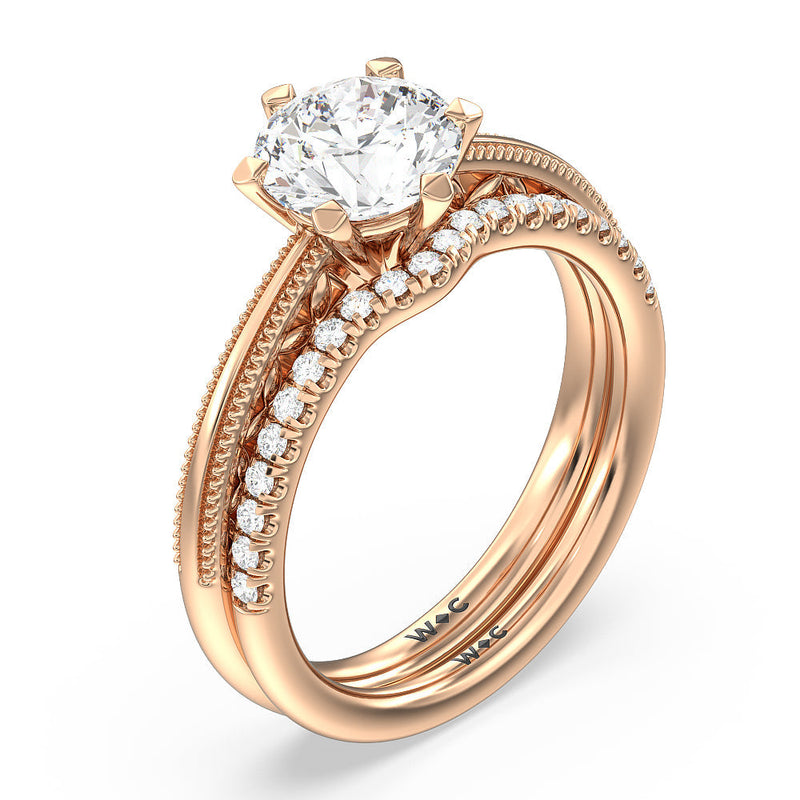 Milgrain Filigree Solitaire Engagement Ring
