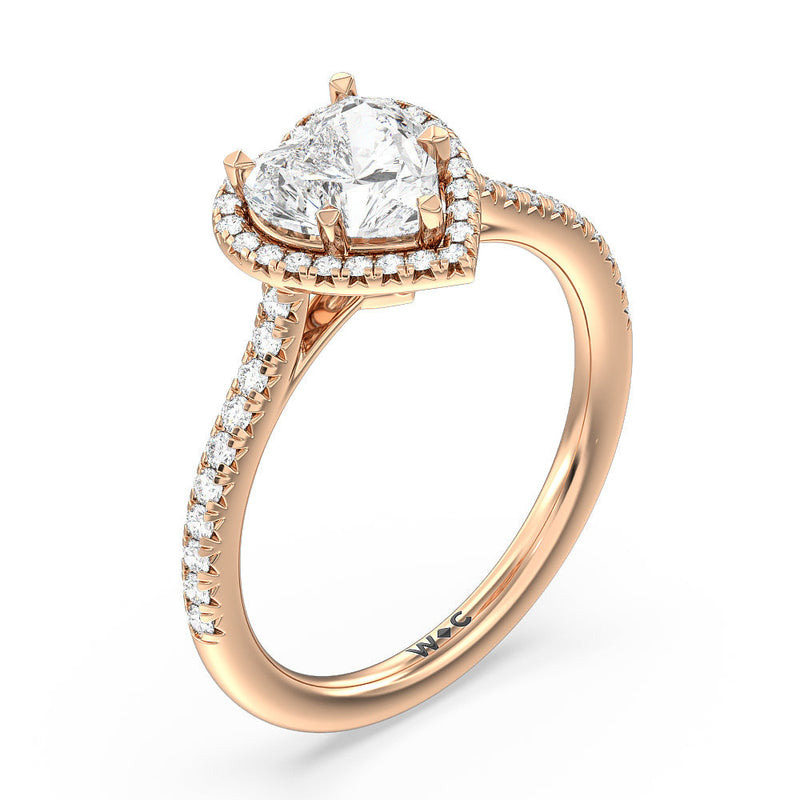 Cathedral Halo Engagement Ring