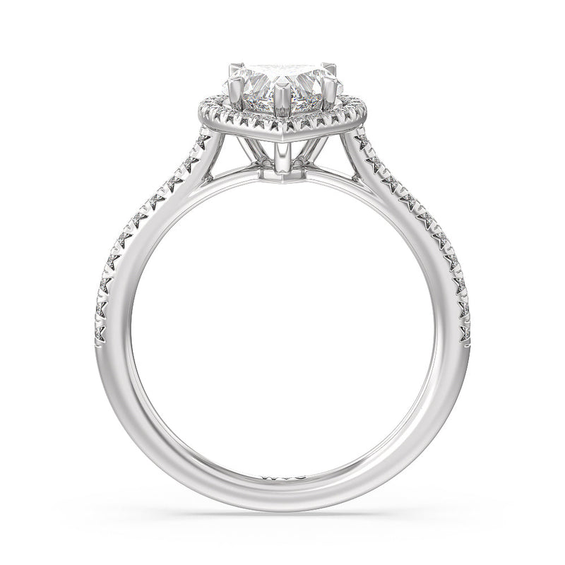 Cathedral Halo Engagement Ring