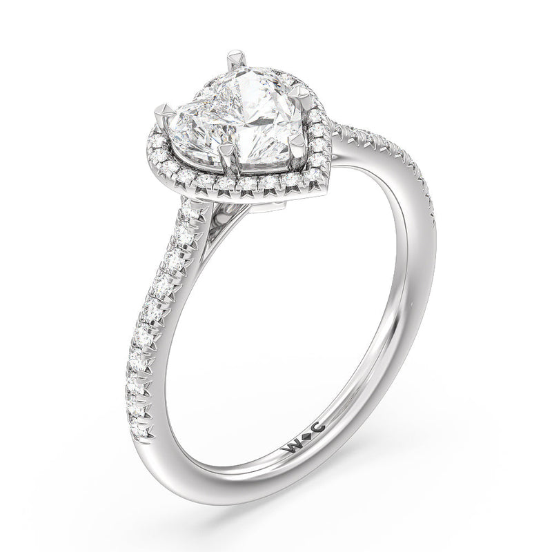 Cathedral Halo Engagement Ring