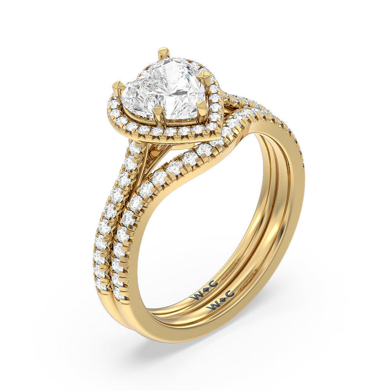 Cathedral Halo Engagement Ring
