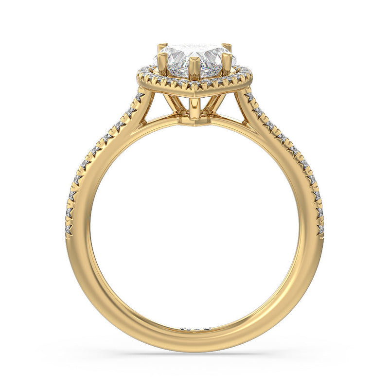 Cathedral Halo Engagement Ring