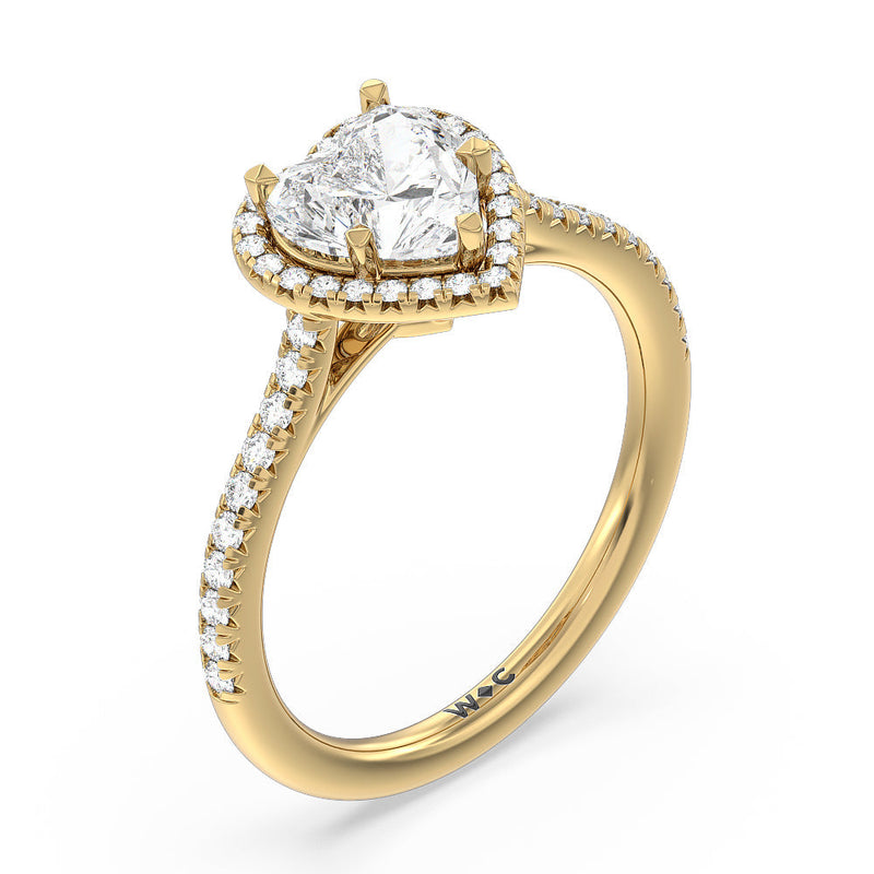 Cathedral Halo Engagement Ring