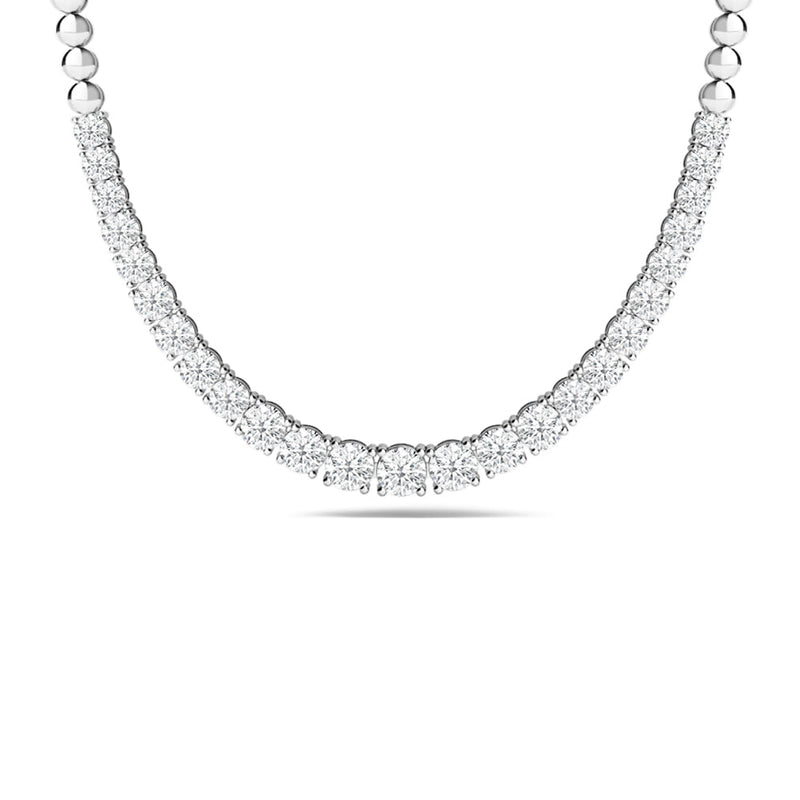 Four-Prong Diamond Shiny Link Necklace