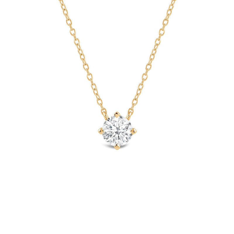 Kite Set Round Lab Created Diamond Solitaire Pendant