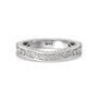 The Seraphine Tulip Three Stone Wedding Band